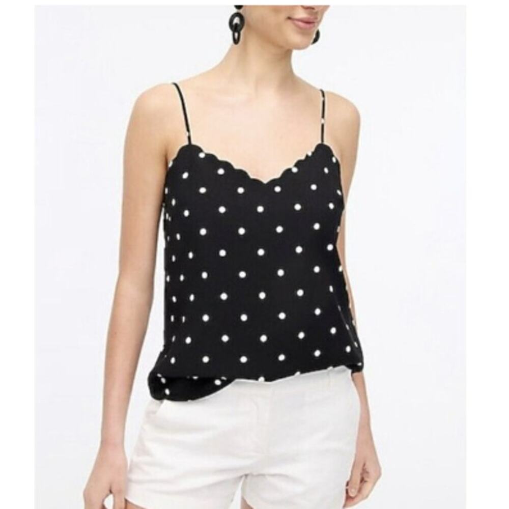 J. Crew Factory Scallop Cami Top Tank Women Size 6 NEW